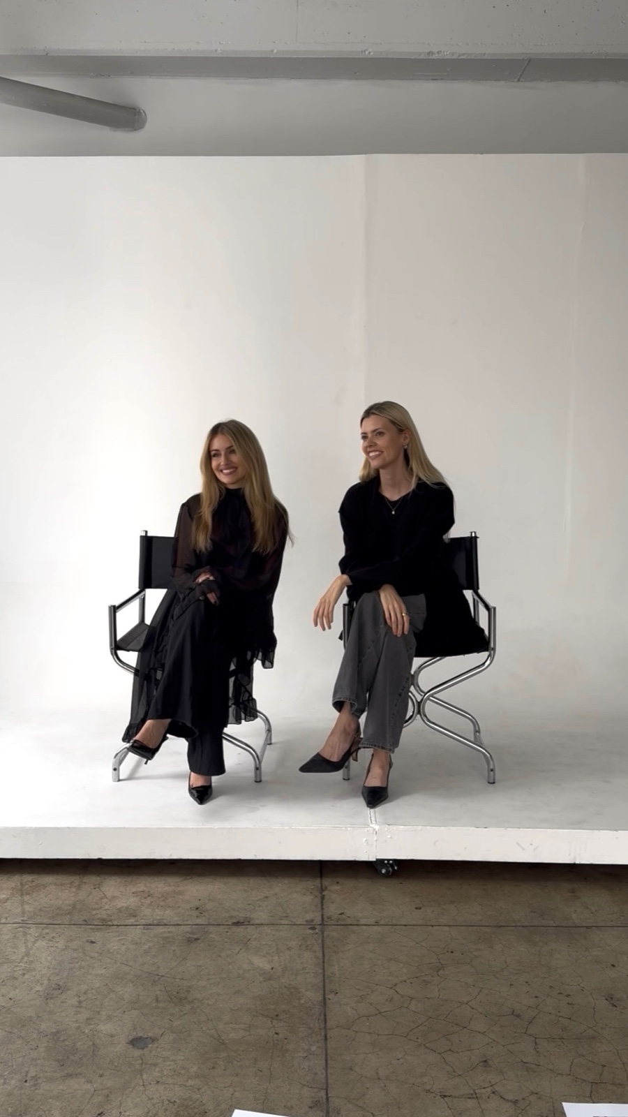 Isabelle Carrier and Brooke Wingo, co-founders of Atelier 23, seated together